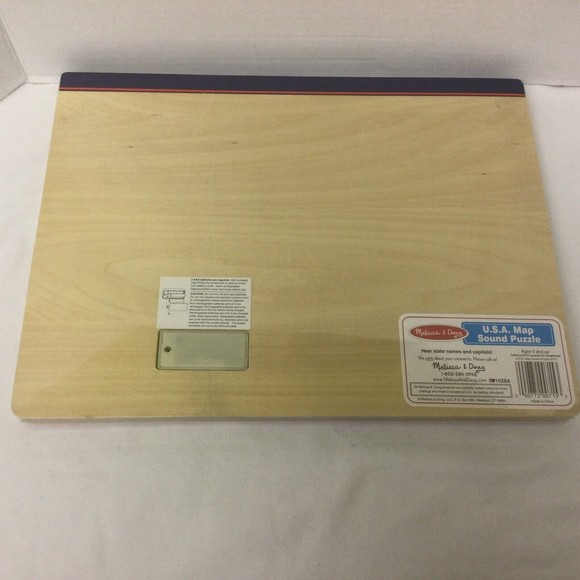 Melissa & Doug U.S.A. Sound Puzzle Wooden State Names & Capital New Sealed - Picture 5 of 10